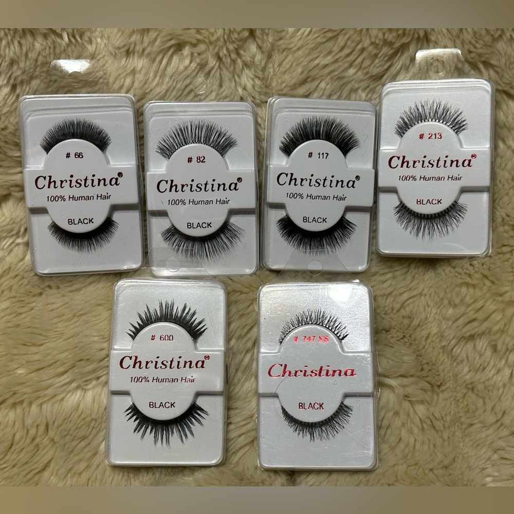 Christina 100% Human Hair Eyelashes- 6 pairs